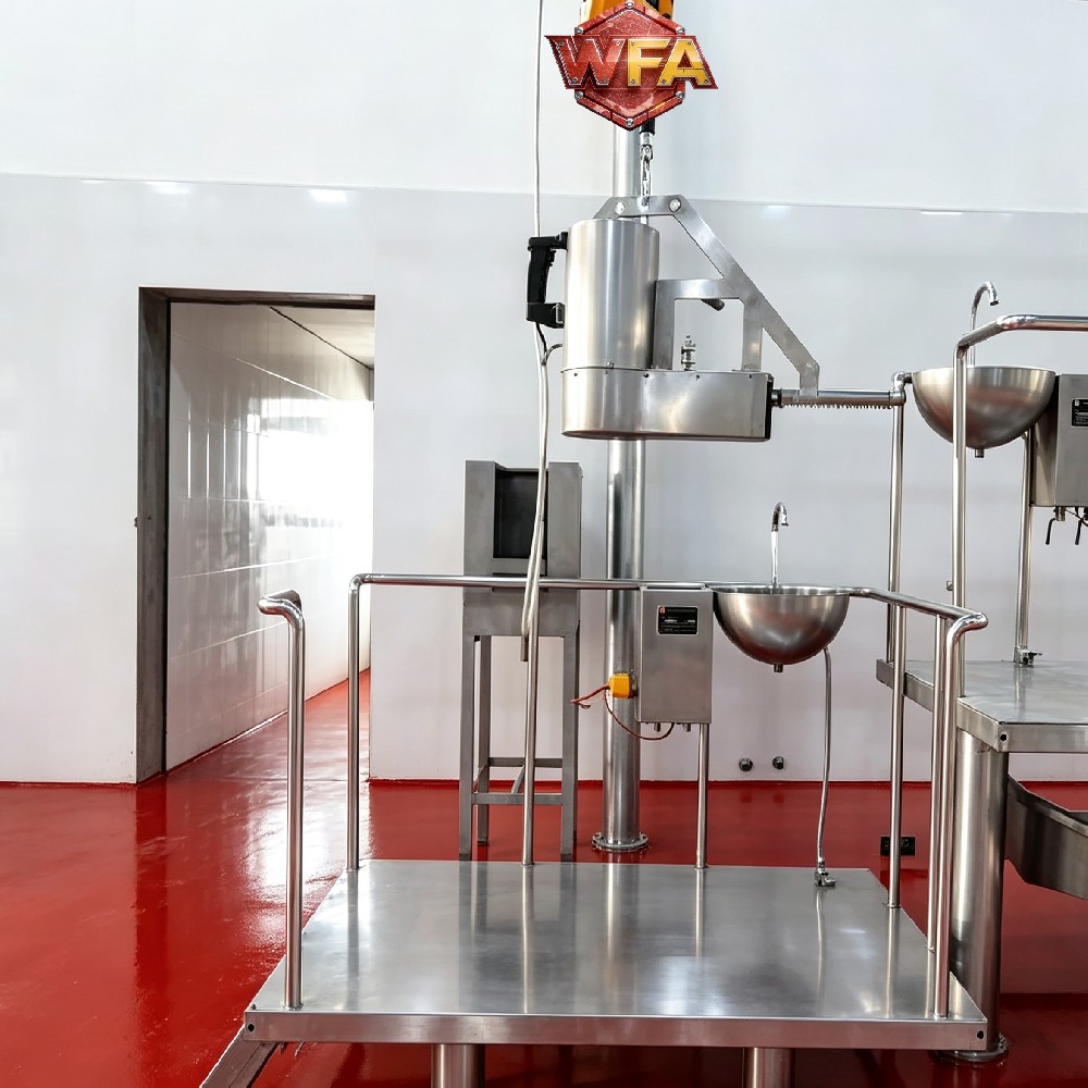 Suspended Reciprocating Brisket Saw Stainless Steel Cattle Breastbone Cutting Saw Complete Beef Slaughter Line Equipment for Industrial Abattoir Meat Processing Plant